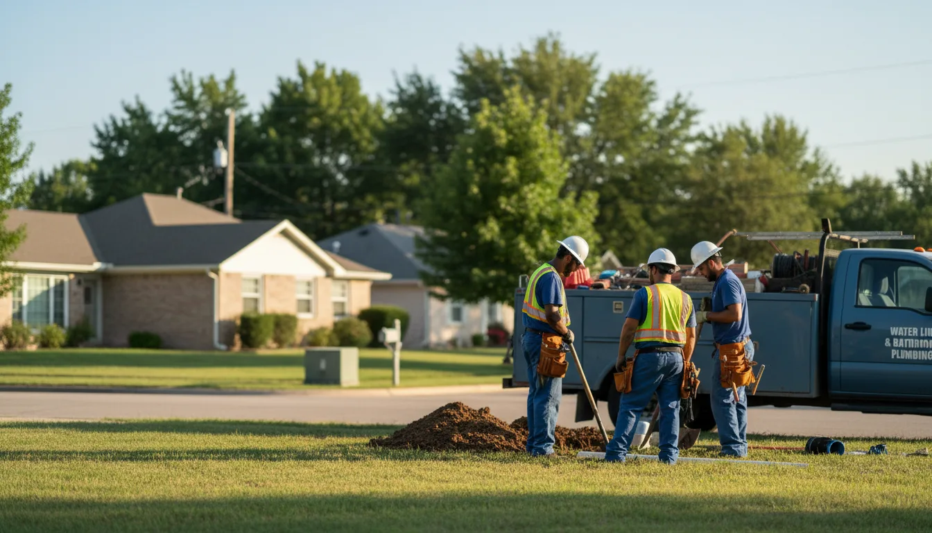 Residential water line and bathroom plumbing service in Anoka, MN